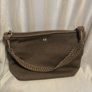 Lina Gold Chain weaved Purse with braided handle